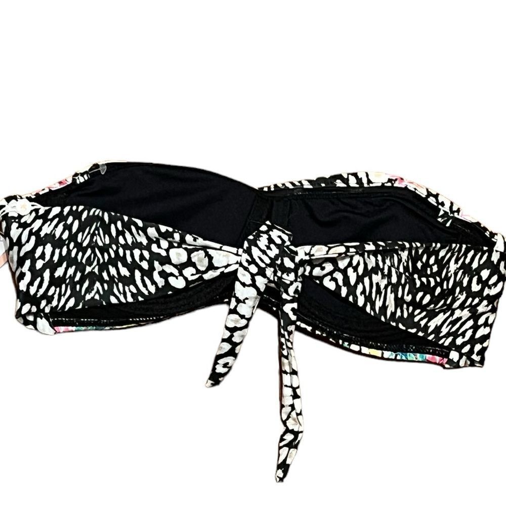 PQ‎ Swim Pilyq Safari Embroidered Bandeau Strapless Swimsuit Top, Size S, NWOT - Picture 2 of 9